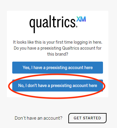 Qualtrics first time log in